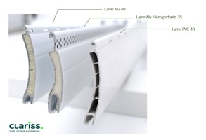 Vue en coupe de nos lames de volet roulant